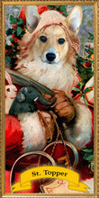 Load image into Gallery viewer, SANTA CLAUS Pet Prayer Candle - Funny Saint Candle - Pet Santa Candle - St Nick Candle - Corgi Prayer Candle - Fur Baby Candle