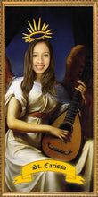 Load image into Gallery viewer, THE LUTE PLAYER with CHERUBS Custom Saint Candle - Funny Gift for Her - Personalized Valentines Gift - Angel Candle - Gift for Girlfriend