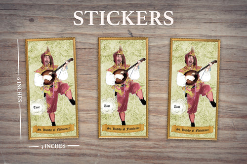 JESTER SAINT OF FLATULENCE - Personalized Sticker - Pack of 3 Identical Stickers- JUST THE STICKER