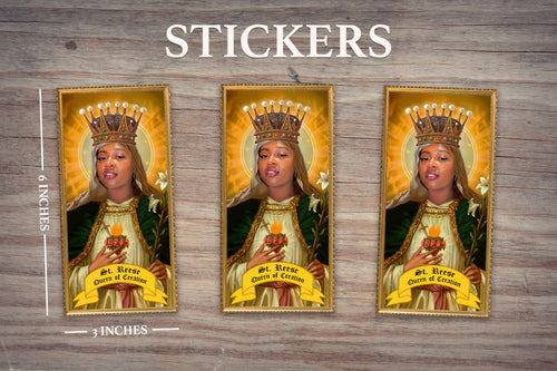 The QUEEN - Personalized Sticker - Pack of 3 Identical Stickers - JUST THE STICKER