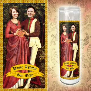 RENAISSANCE LOVERS Personalized Prayer Candle - Funny Valentine Gift - Valentines Day Couples Gift - Husband Wife Gift Gifts for Him and Her
