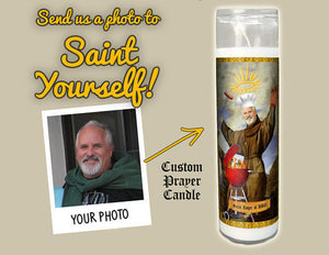 SAINT OF BARBECUE BBQ Prayer Candle - Fathers Day Gifts - Custom Barbecue Prayer Candle - Funny Saint Candle - Personalized Gifts - Holy Grill
