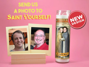 TWO FRIENDLY Saints - Customized Prayer Candle - Funny Prayer Candle - Gay Couple Wedding Gift - LGBT Gift - Gift for Brother - Trending Now